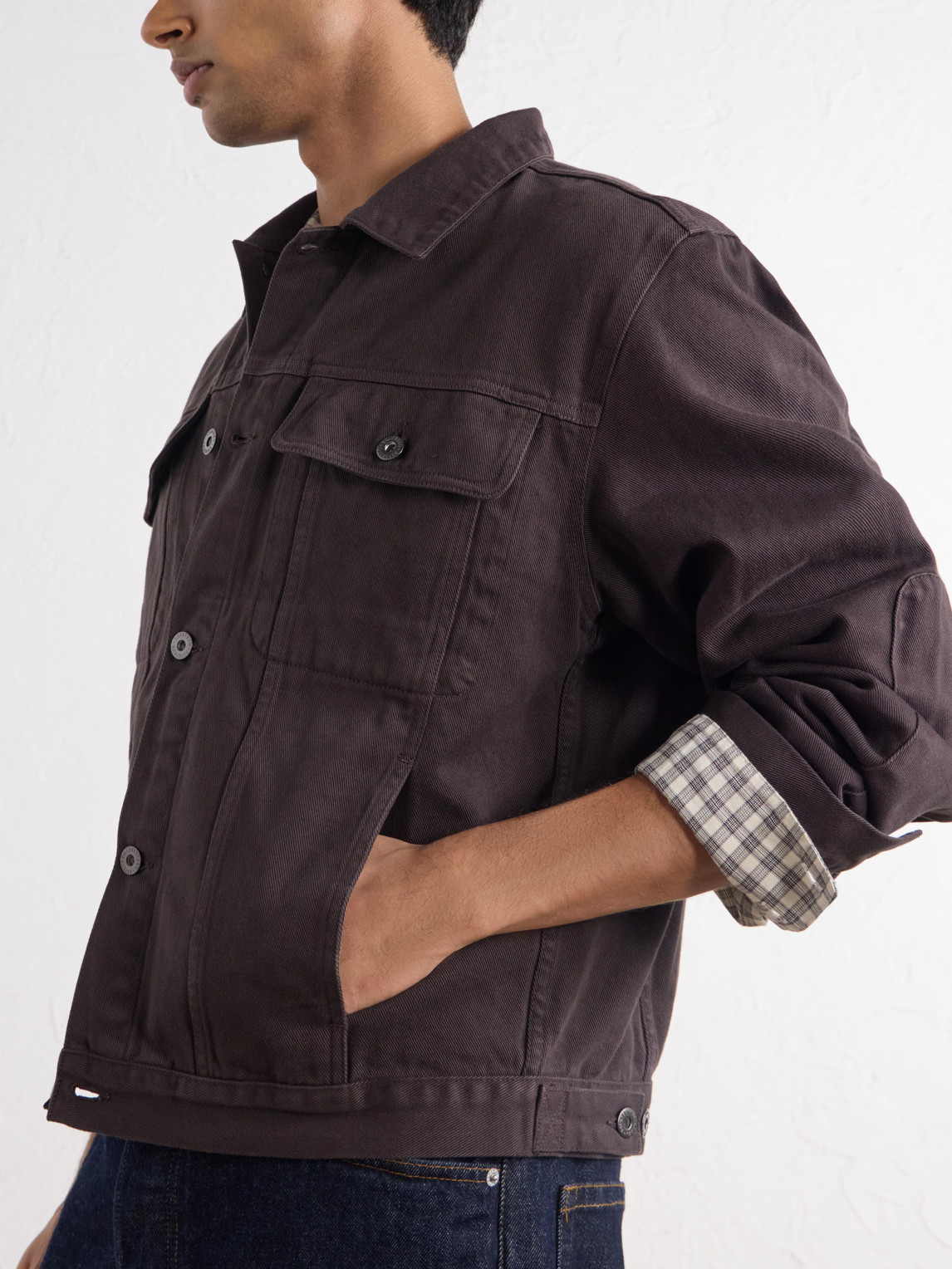 Trucker Garment Dyed Cotton-Twill Jacket