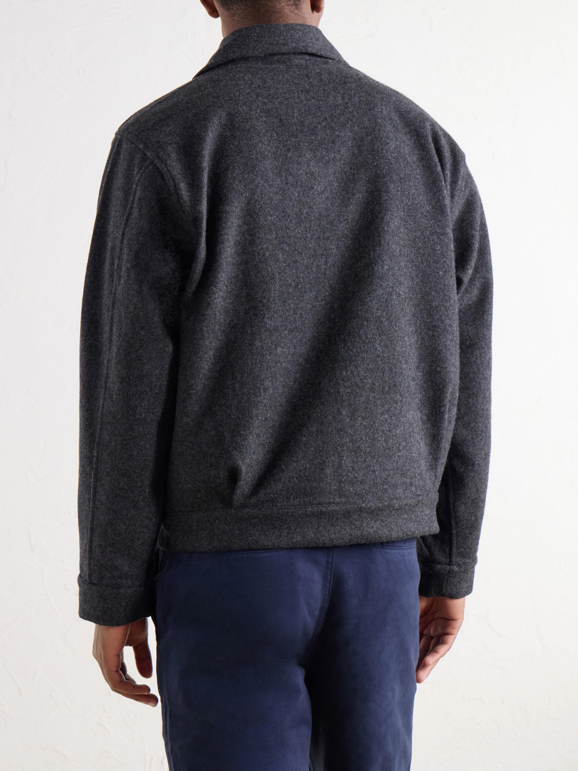 Cycling Wool-Blend Felt Jacket