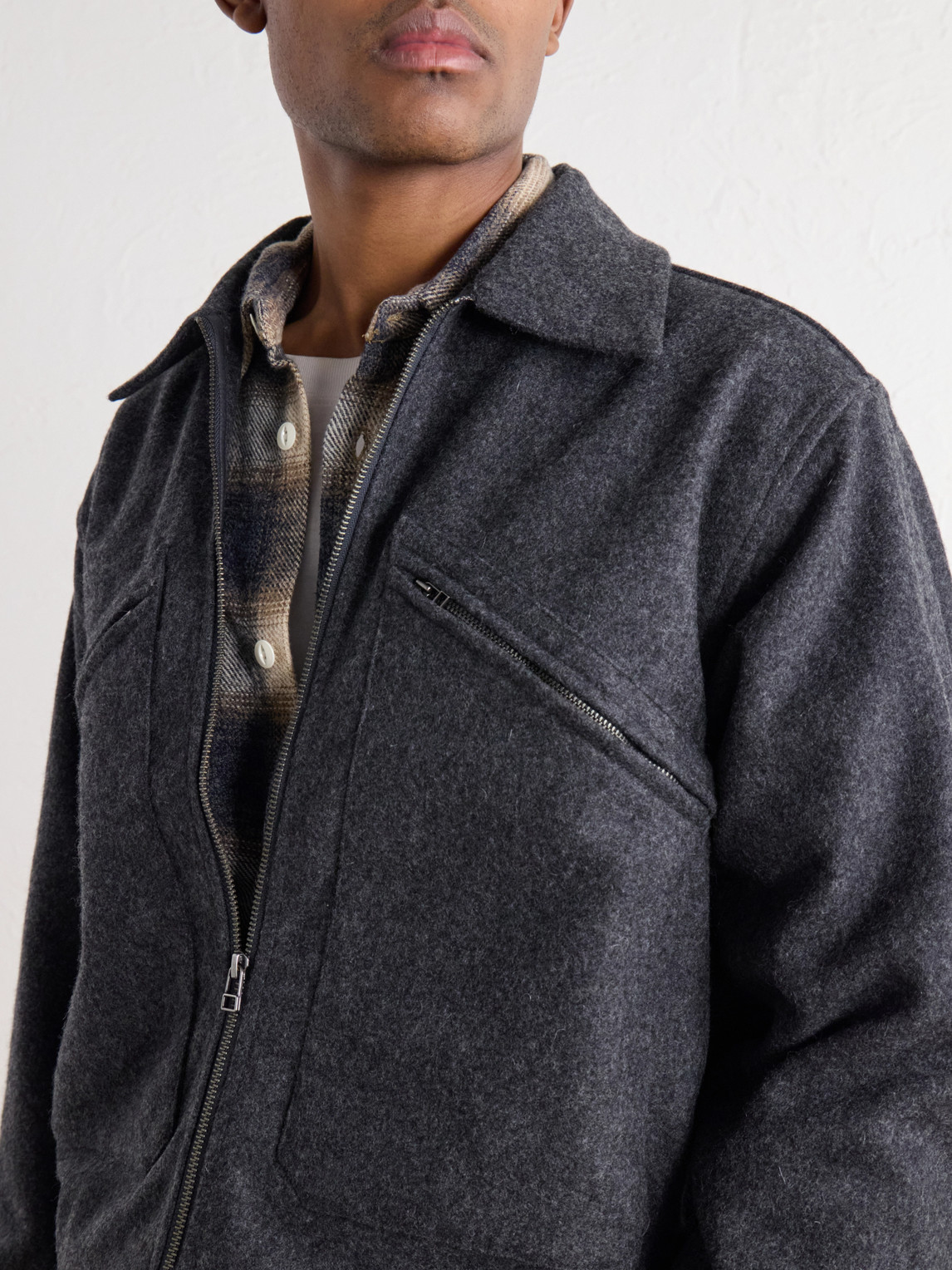 Cycling Wool-Blend Felt Jacket