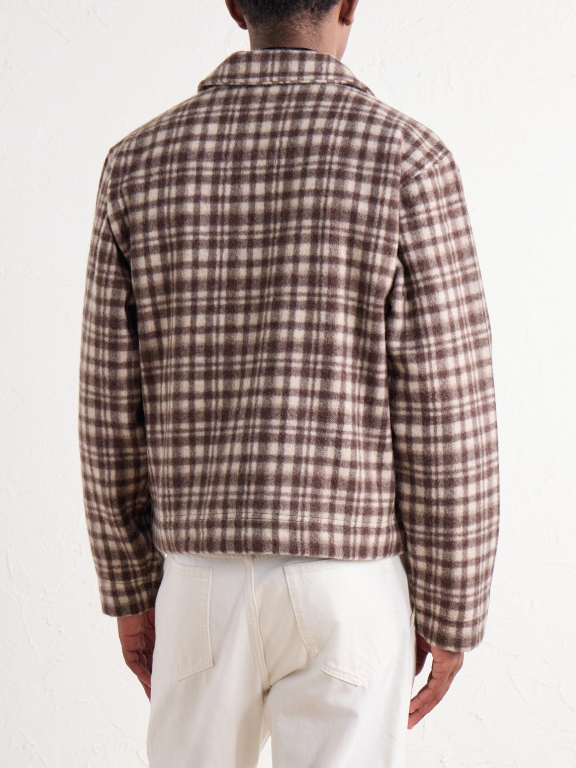 Club Checked Felted Wool-Blend Jacket