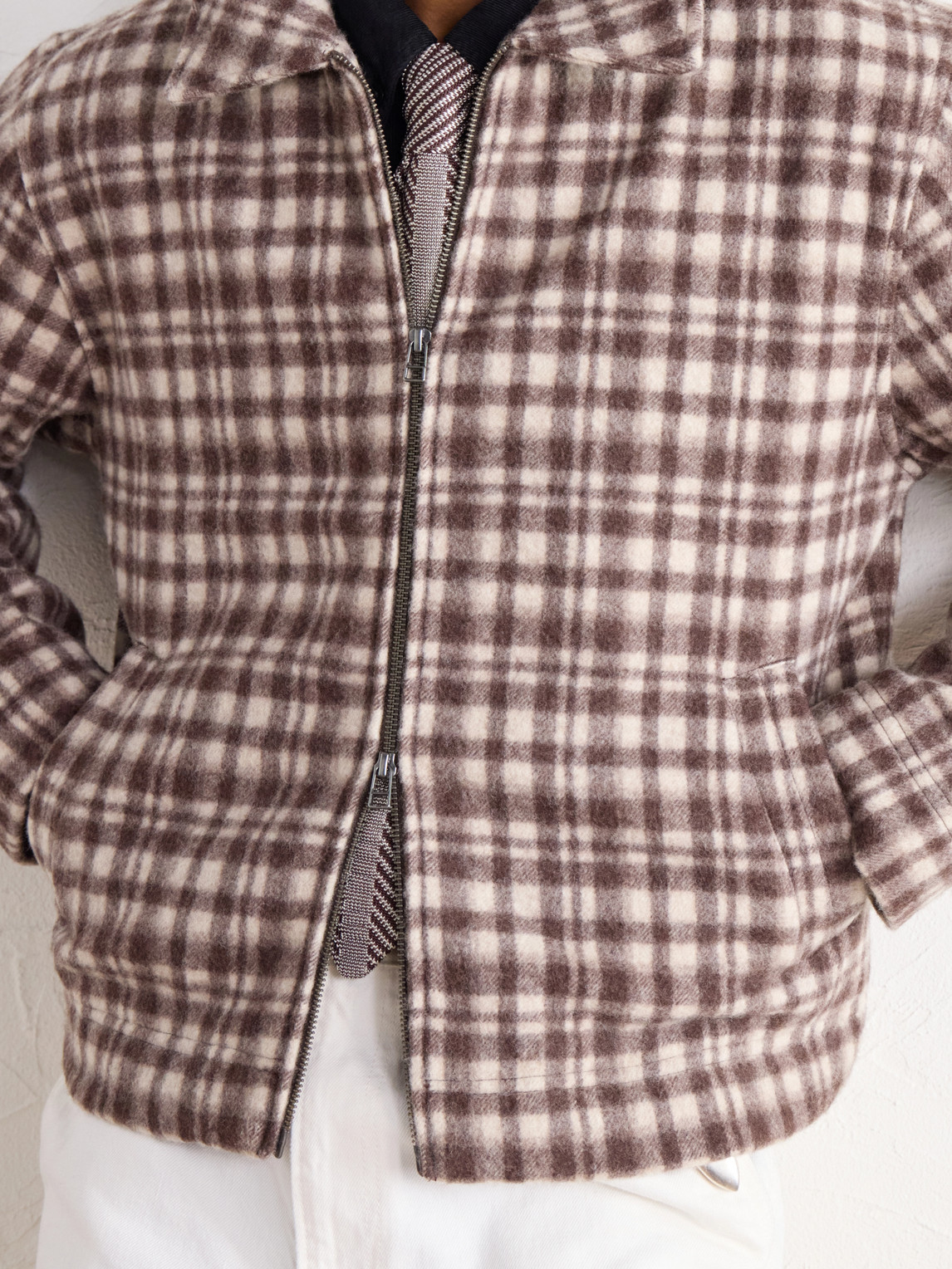 Club Checked Felted Wool-Blend Jacket