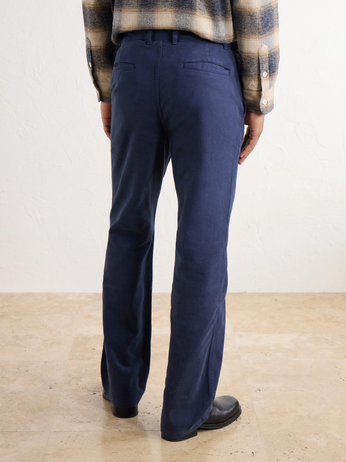 Work Straight-Leg Cotton-Twill Trousers