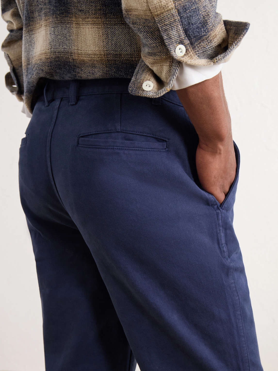 Work Straight-Leg Cotton-Twill Trousers