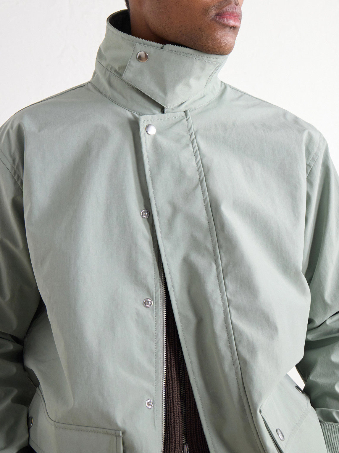 Country Corduroy-Trimmed Jacket