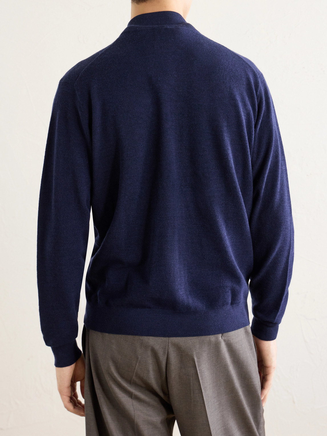 Peter Millar Excursionist Merino Wool-blend Sweater In Blue