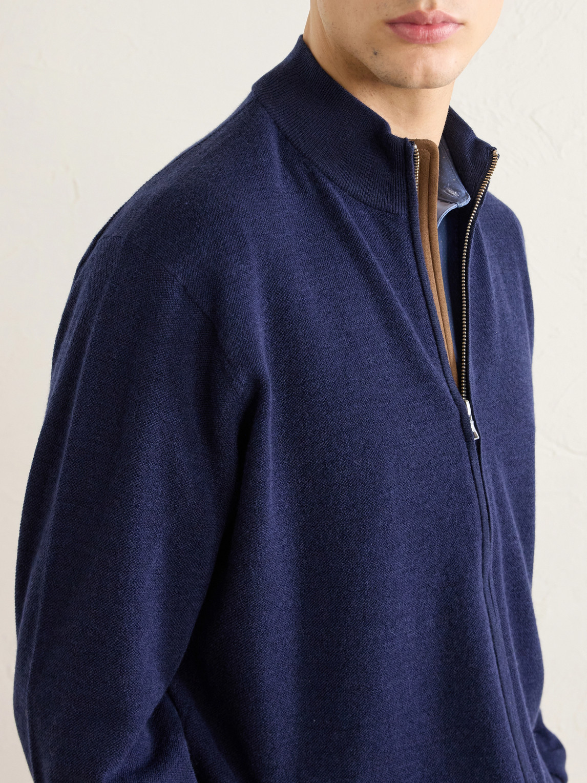 Peter Millar Excursionist Merino Wool-blend Sweater In Blue