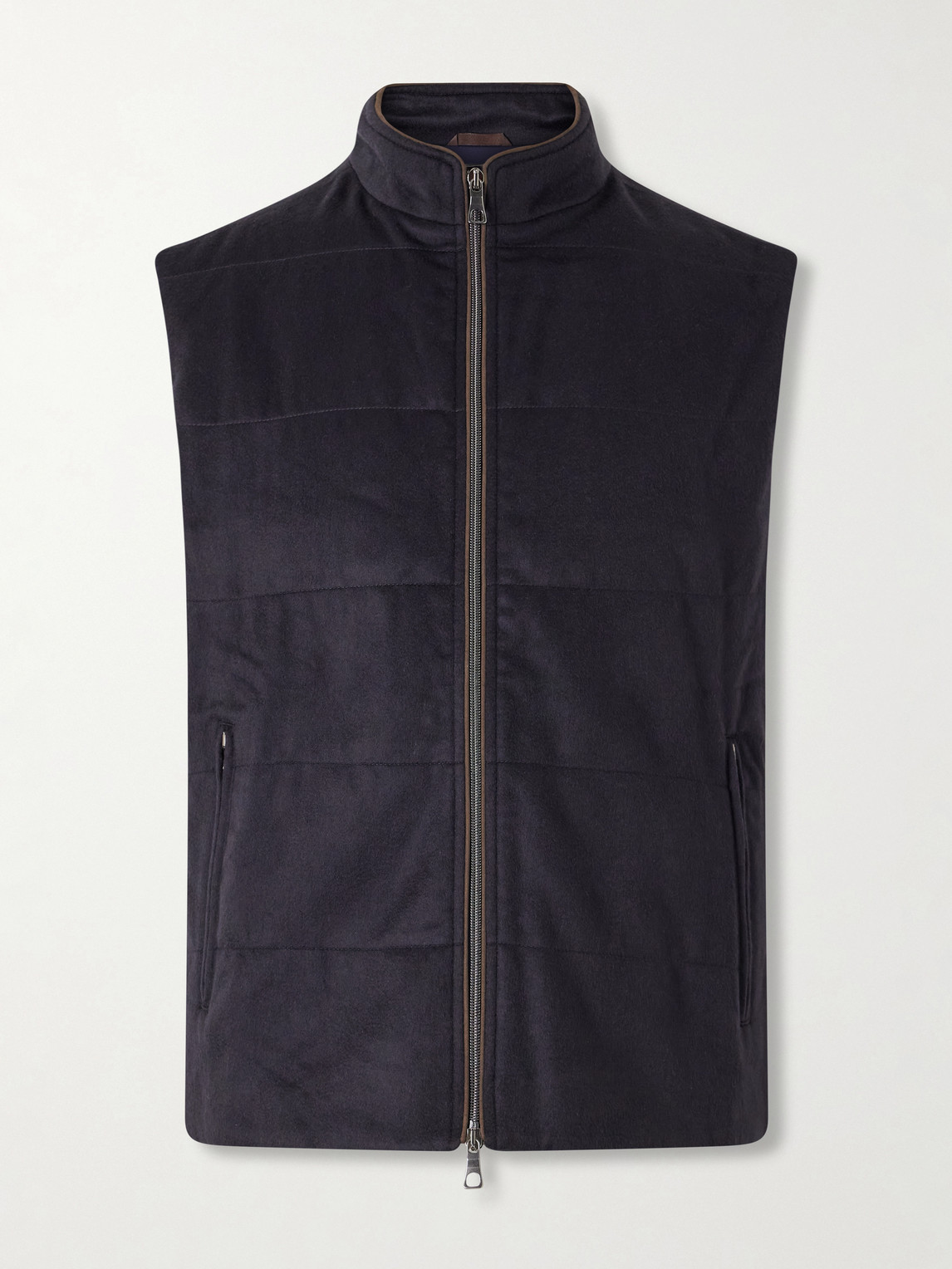 Belgravia Cotton-Trimmed Cashmere Vest