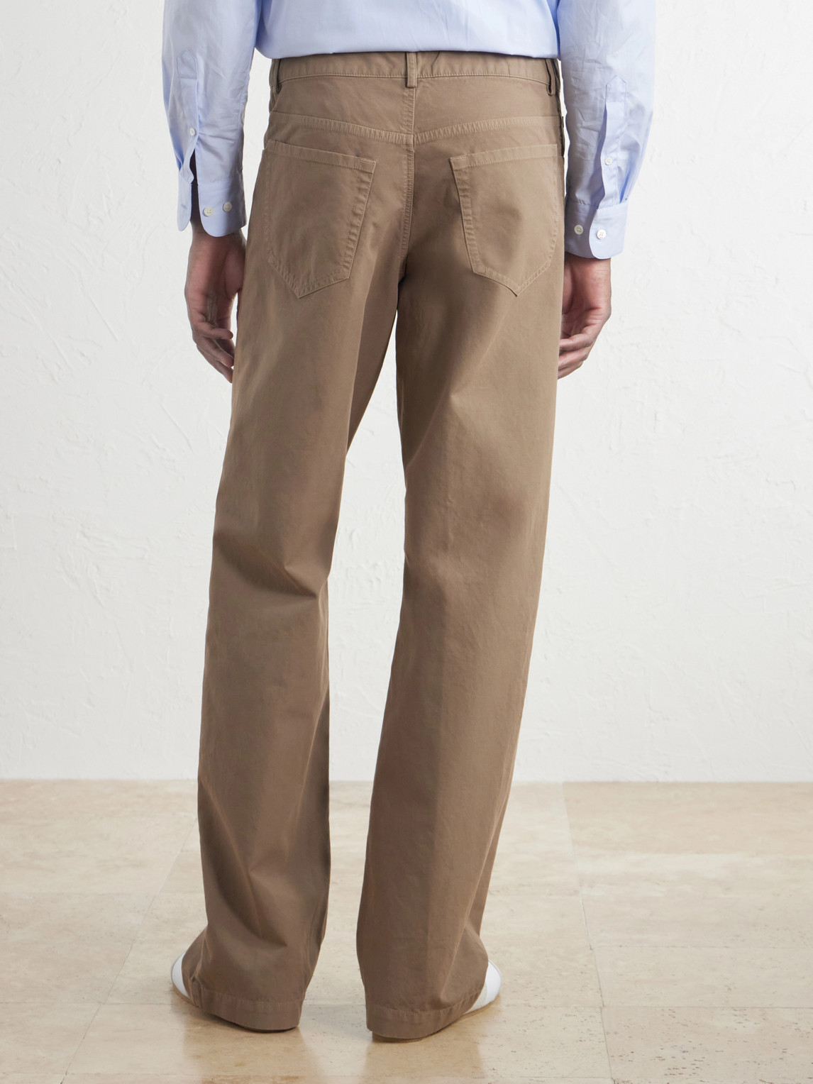 Straight-Leg Cotton Trousers