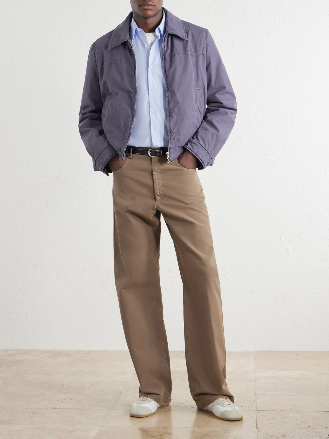 Straight-Leg Cotton Trousers