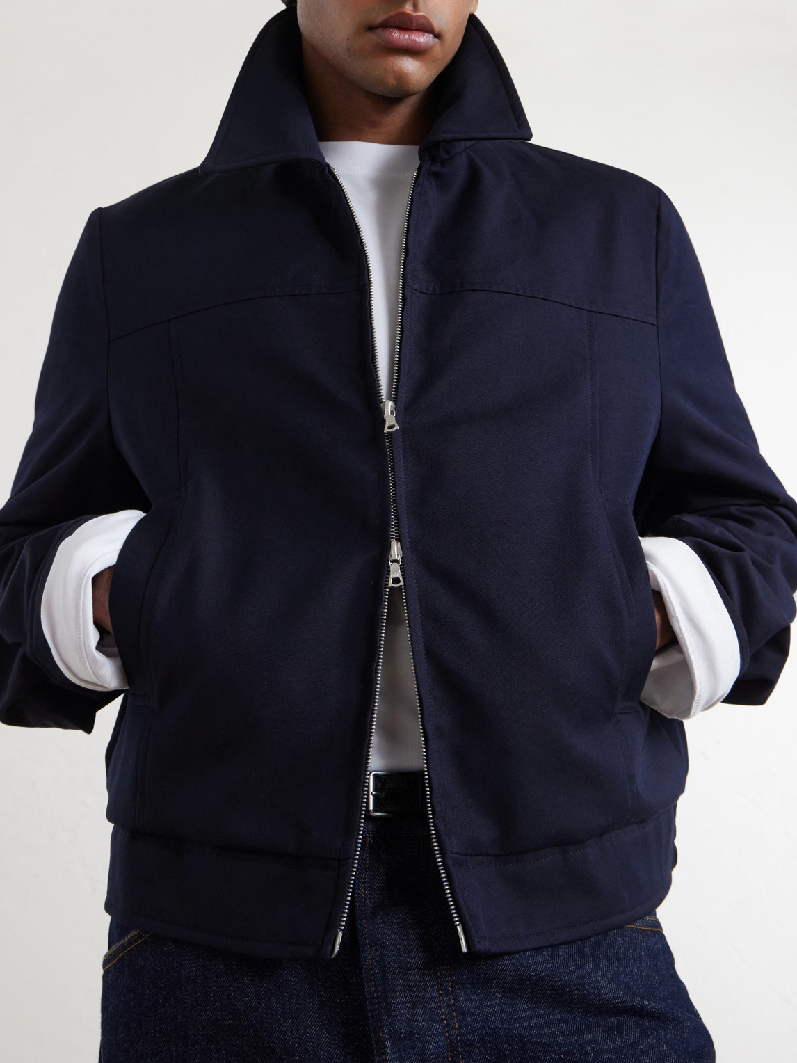 Padded Cotton And Wool-Blend Blouson Jacket