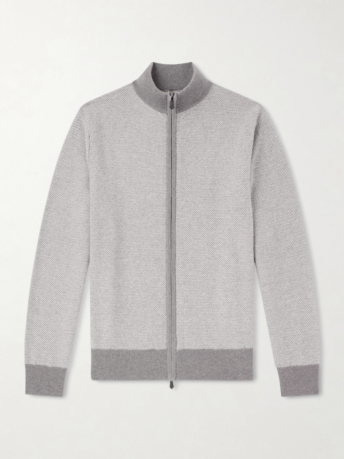 N.Peal Birdseye Textured Organic Cashmere Zip-Up Cardigan - Men | Thumbnail 6 N.Peal Birdseye Textured Organic Cashmere Zip-Up Cardigan - Men | Thumbnail 6