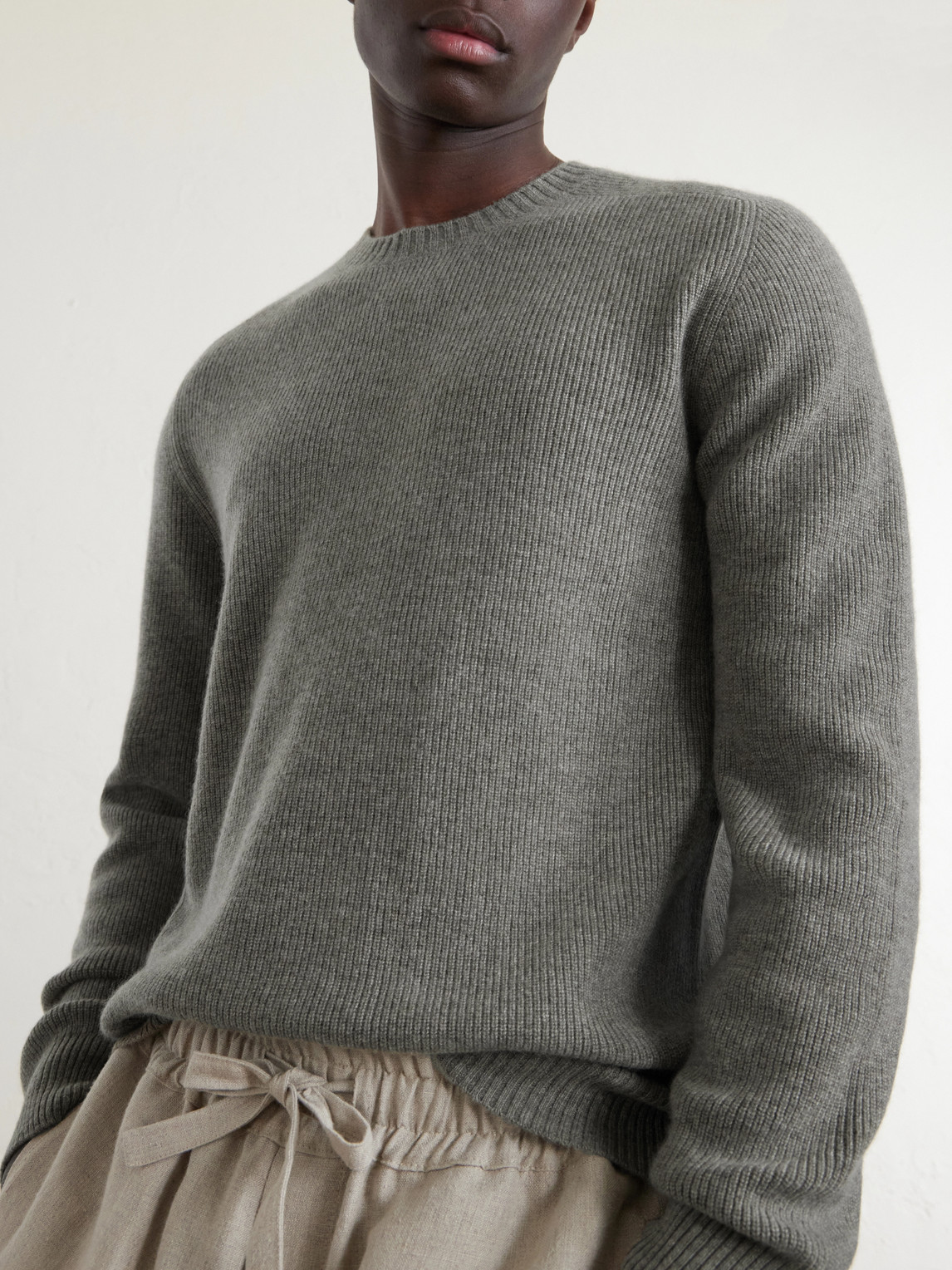 Raglan Organic Cashmere Knitwear Sweatshirt