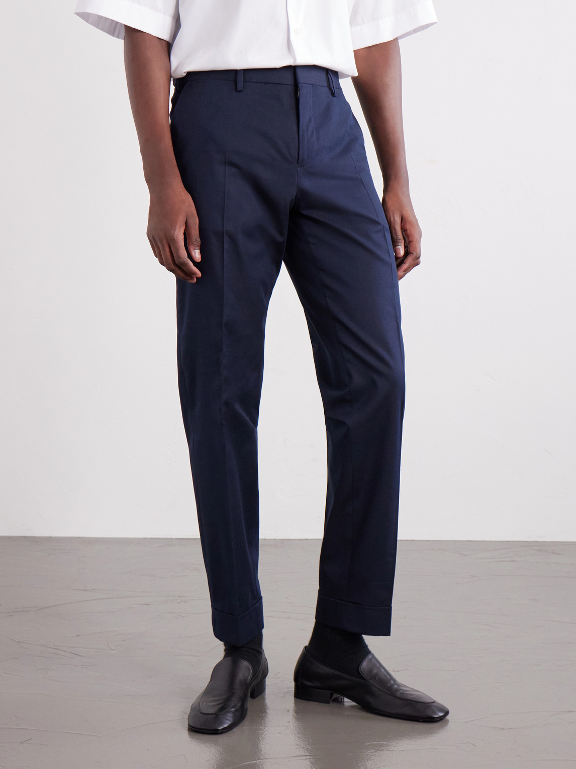 Philip Straight-Leg Cotton And Wool