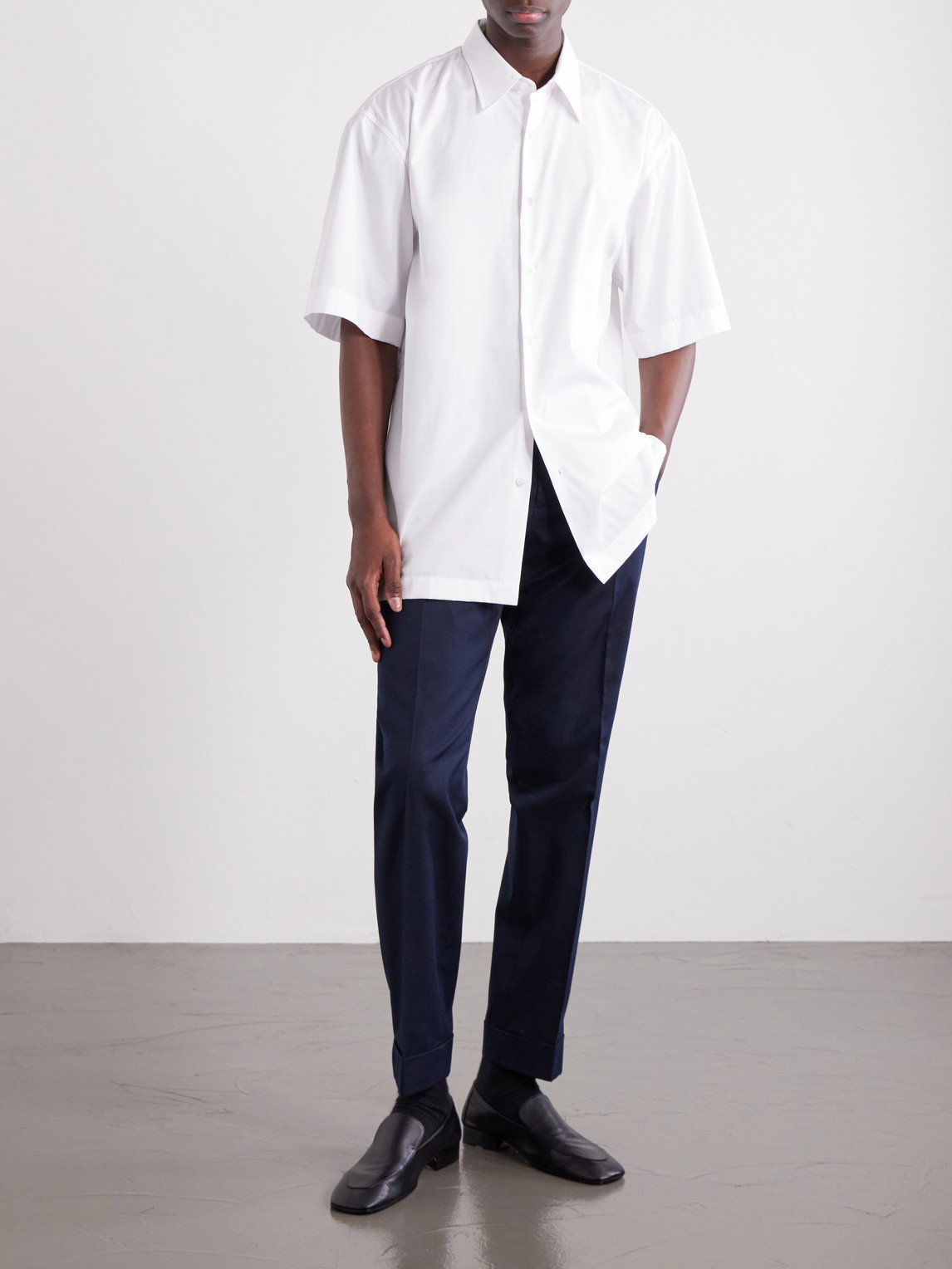 Philip Straight-Leg Cotton And Wool