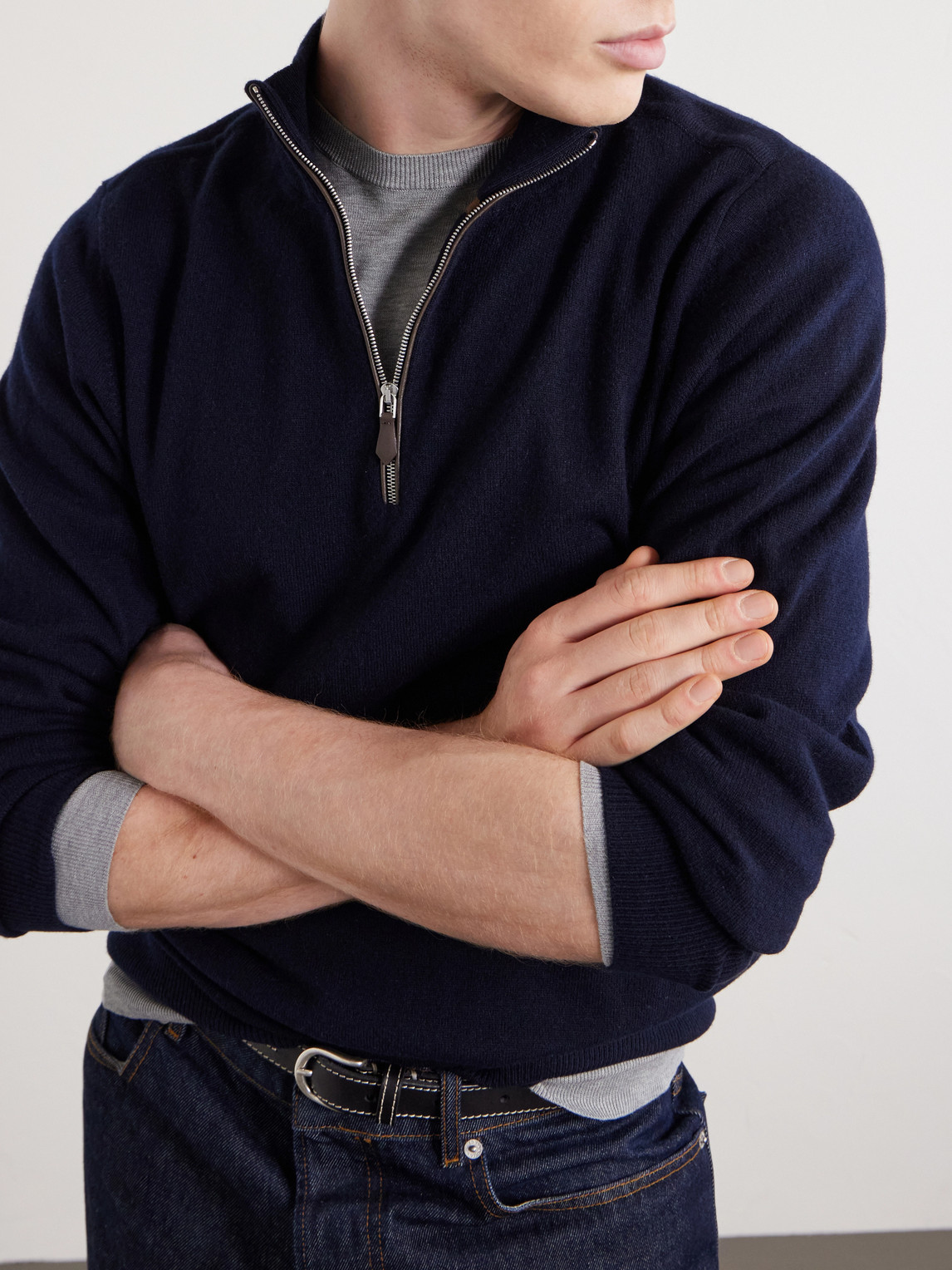 Carnaby Organic Cashmere Half-Zip Sweater