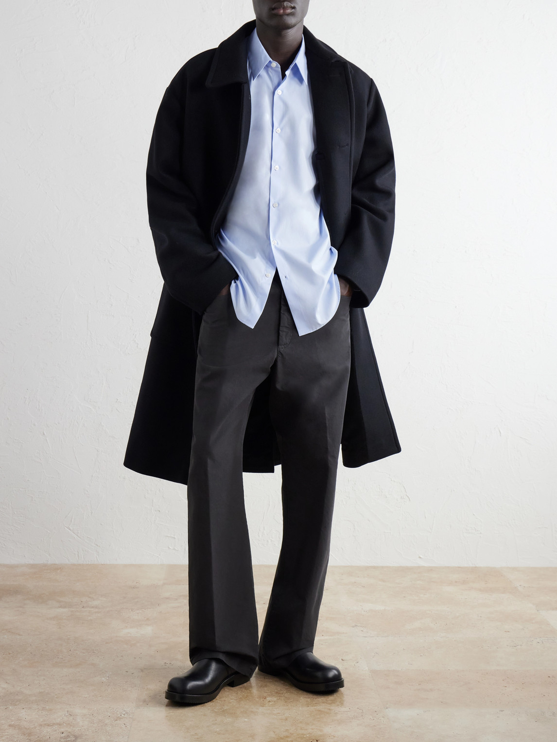 Straight-Leg Cotton Trousers