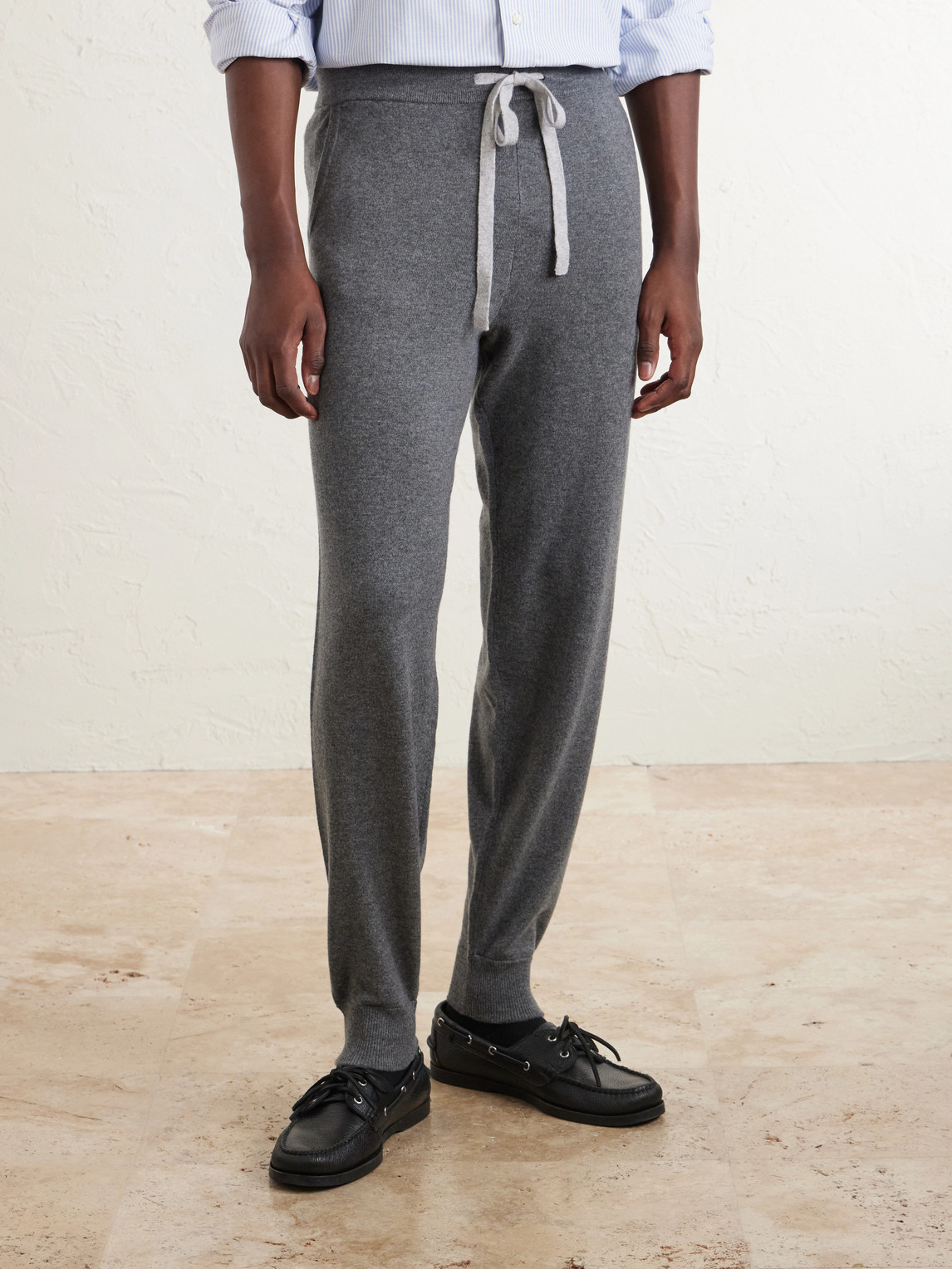 Straight-Leg Organic Cashmere Sweatpants