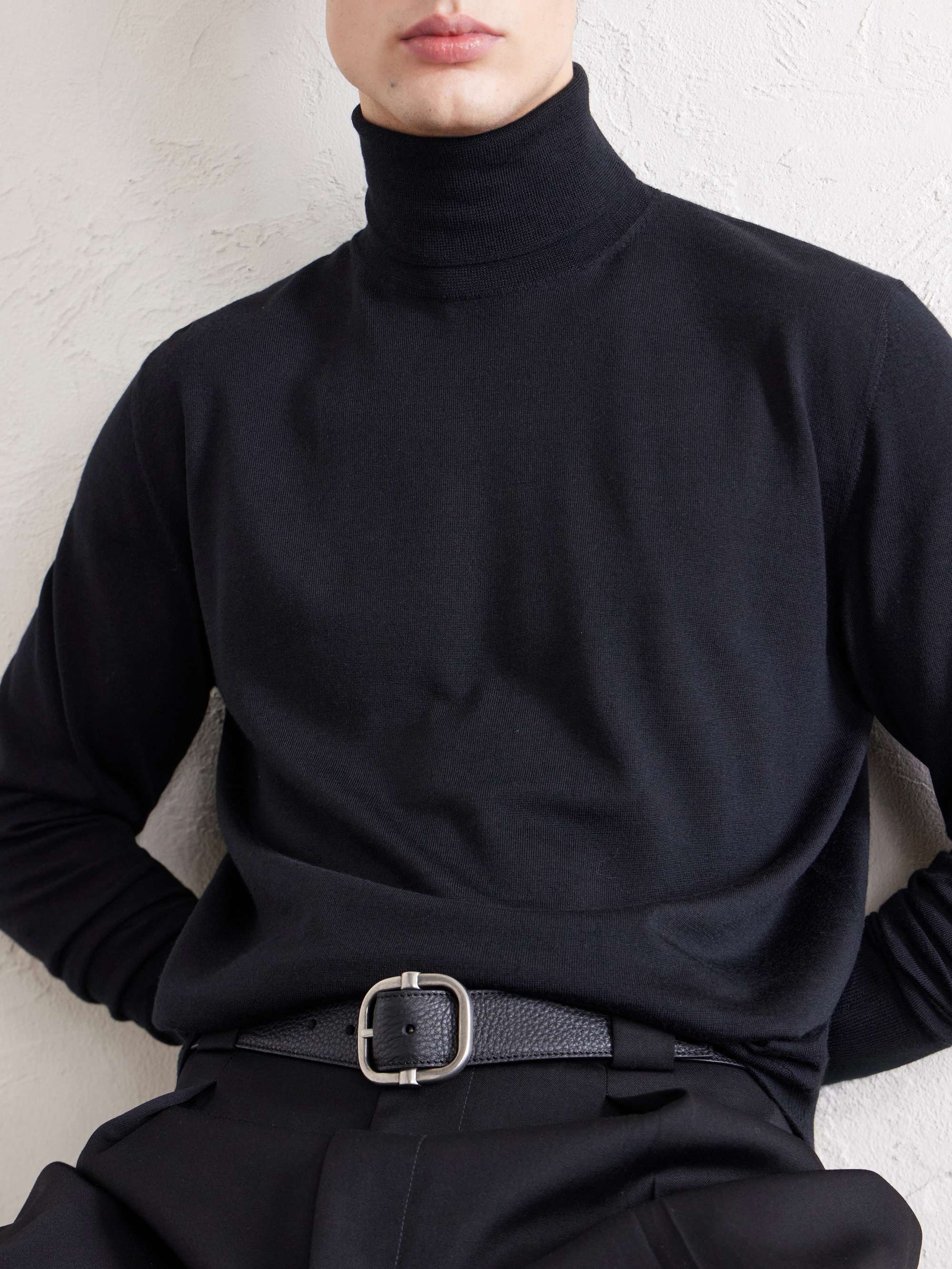 DRIES VAN NOTEN Merino Wool Rollneck Sweater for Men | MR PORTER