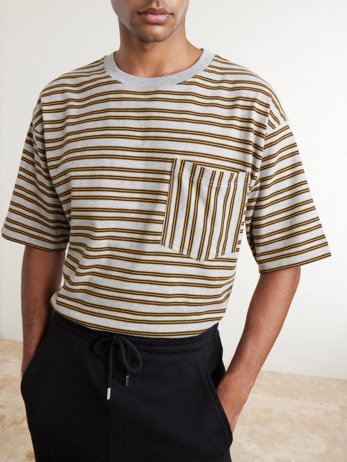 Striped Cotton-Jersey T-Shirt