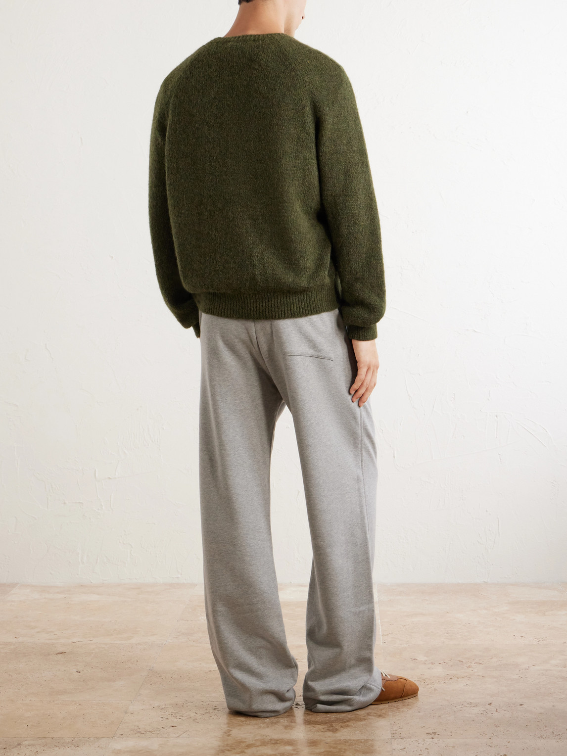 Brushed Alpaca-Blend Sweater