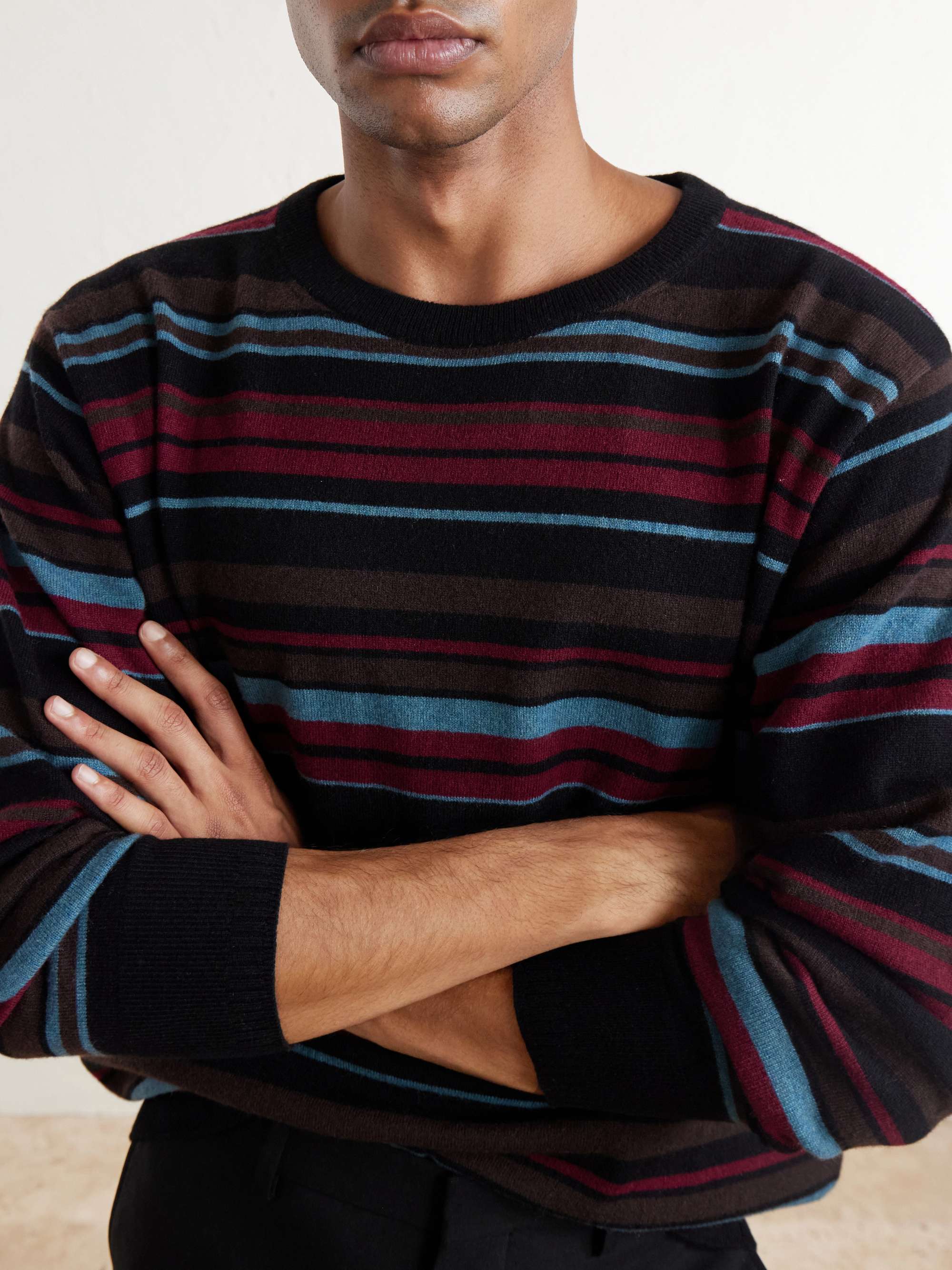 【DRIES VAN NOTEN】24AW MONIER SWEATER M DRIES VAN NOTEN Muroli Striped Cashmere Sweater for Men | MR PORTER SG