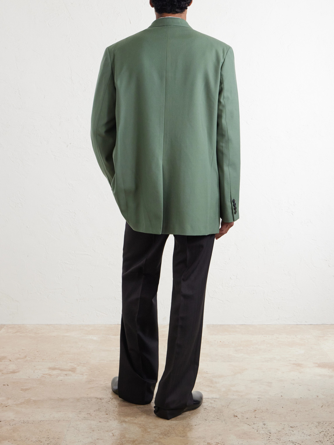 Bosier Double-Breasted Wool-Gabardine Blazer
