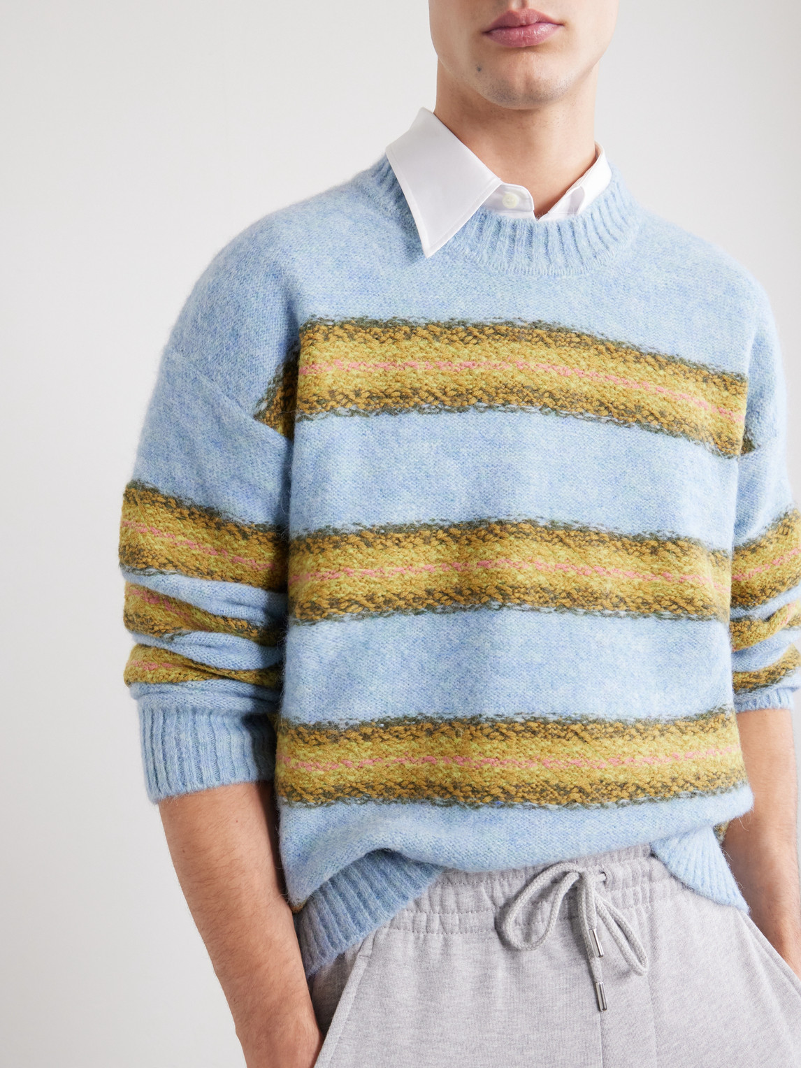 Master Striped Alpaca-Blend Sweater