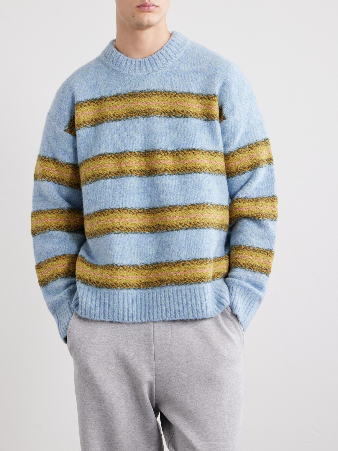 Master Striped Alpaca-Blend Sweater