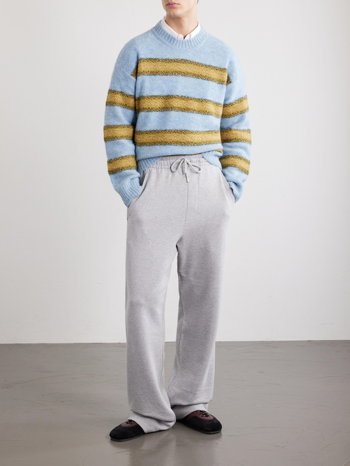 Master Striped Alpaca-Blend Sweater
