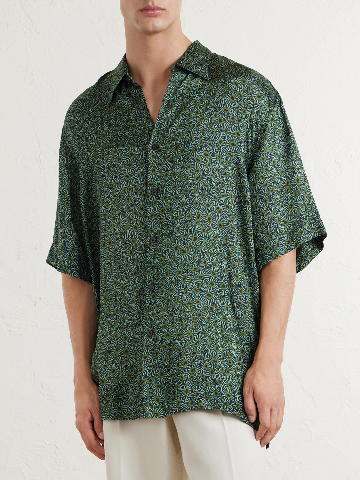 Camp-Collar Printed