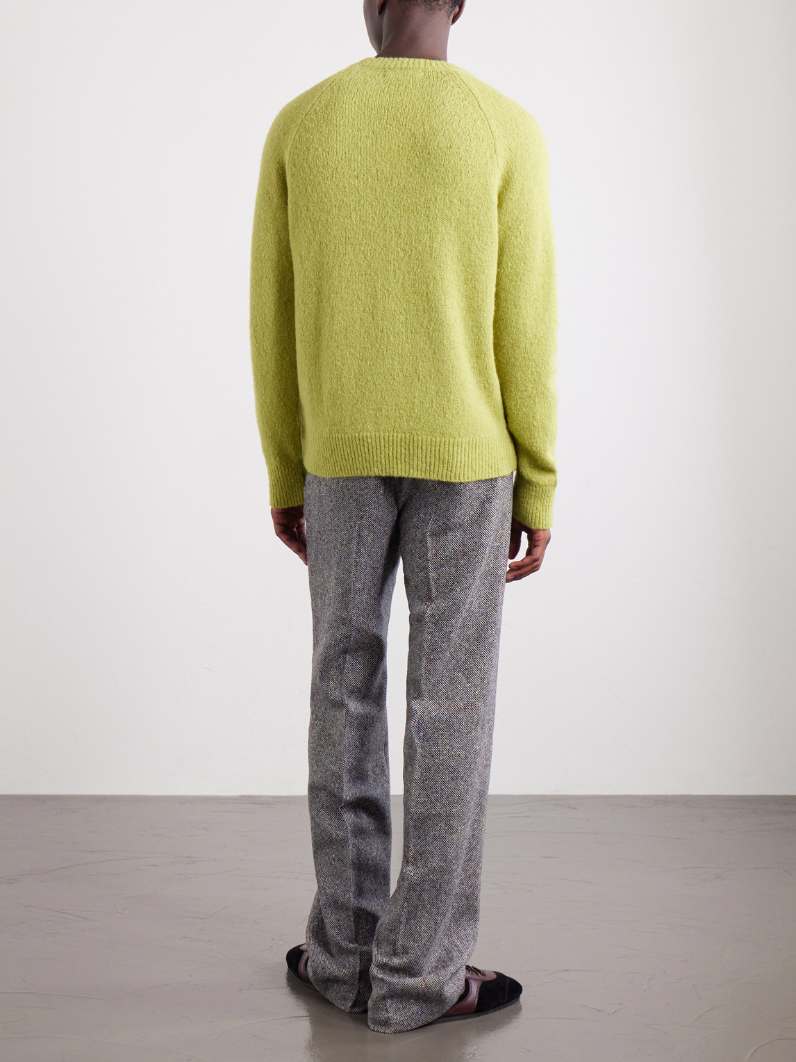 Brushed Alpaca-Blend Sweater