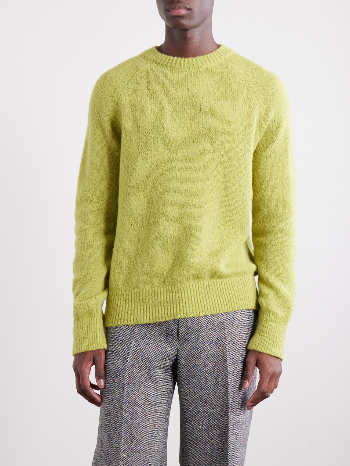 Brushed Alpaca-Blend Sweater