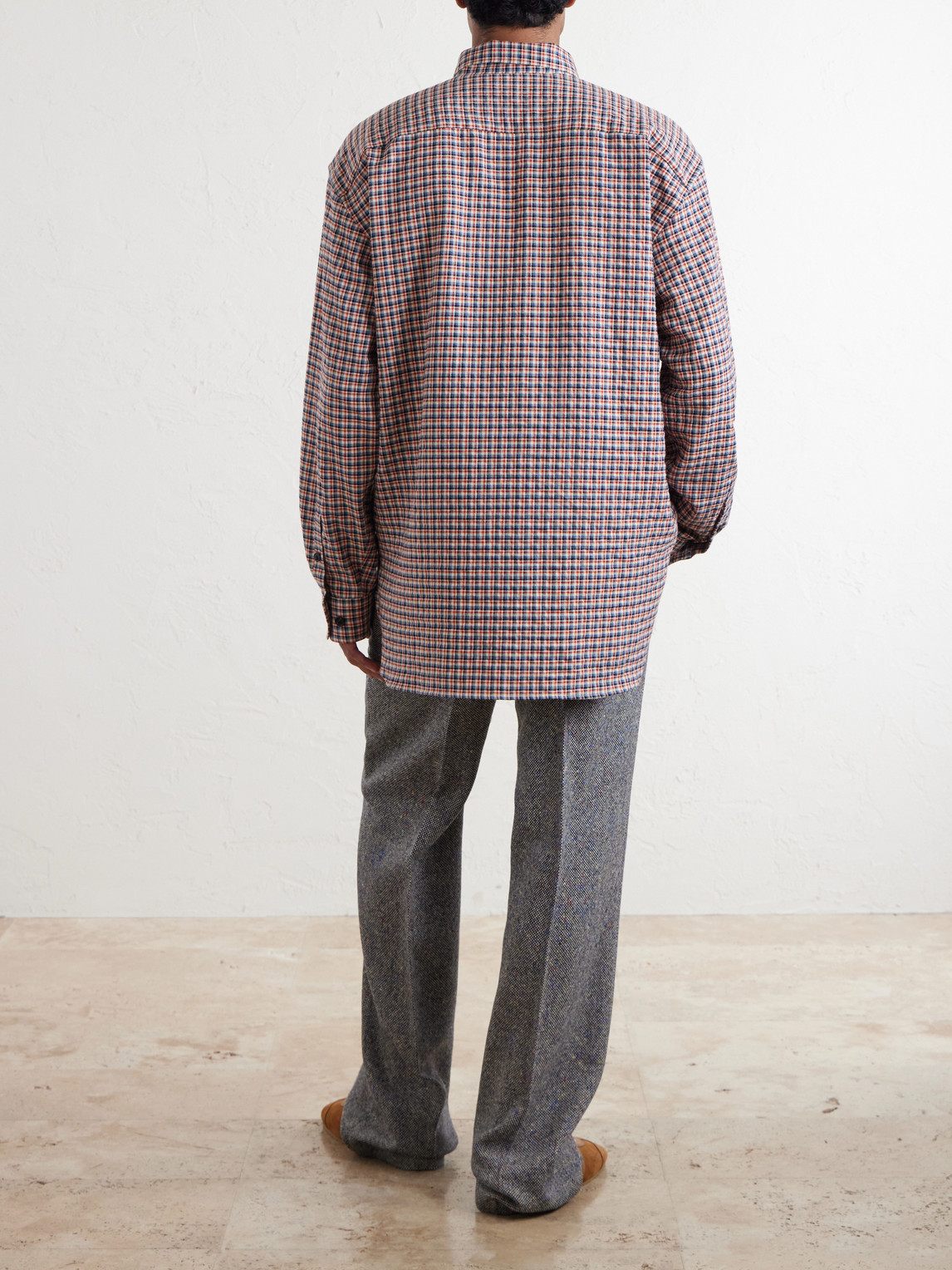 Checked Cotton-Blend Flannel Shirt