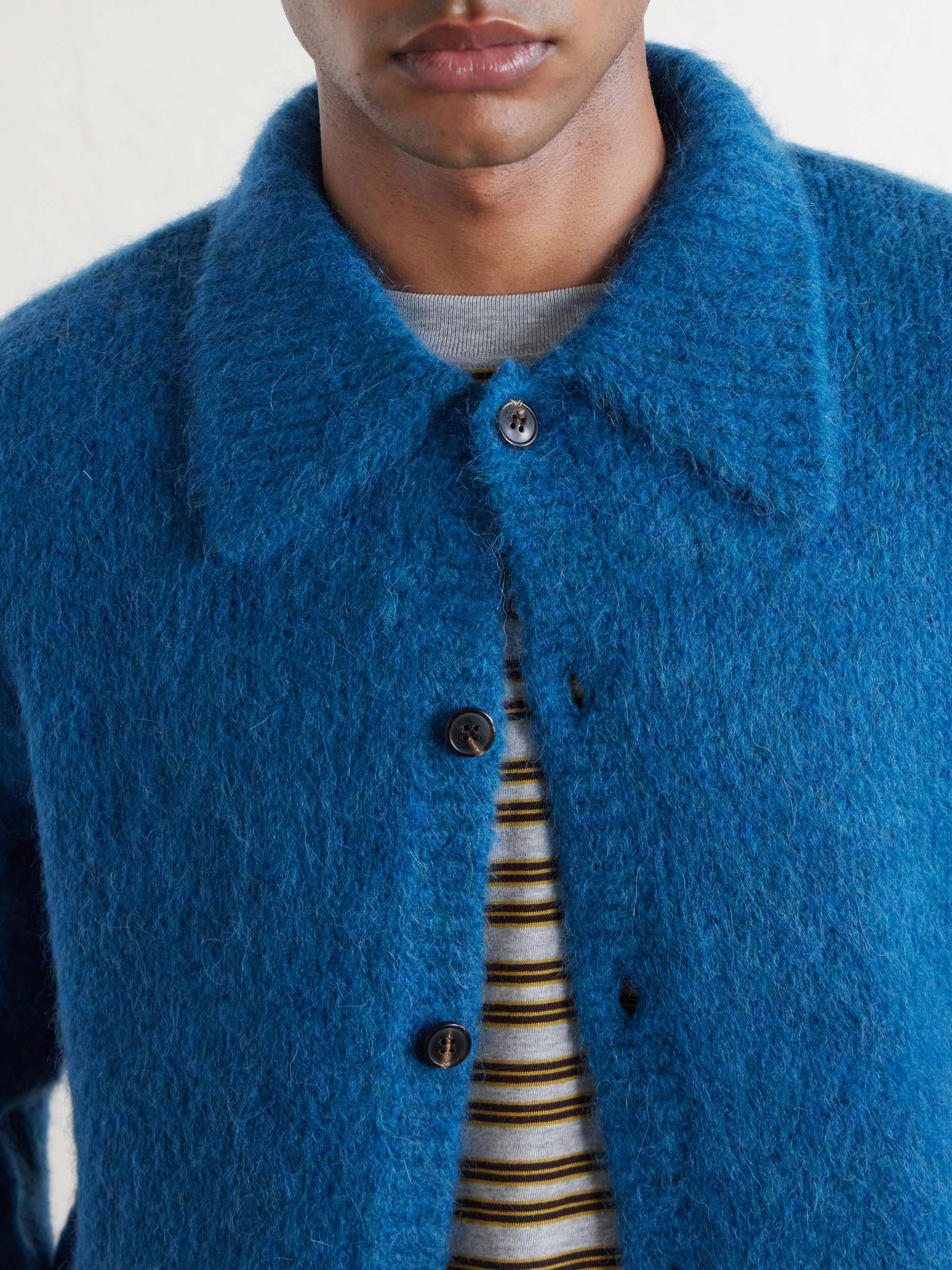 DRIES VAN NOTEN Mora Cropped Alpaca-Blend Cardigan for Men | MR PORTER