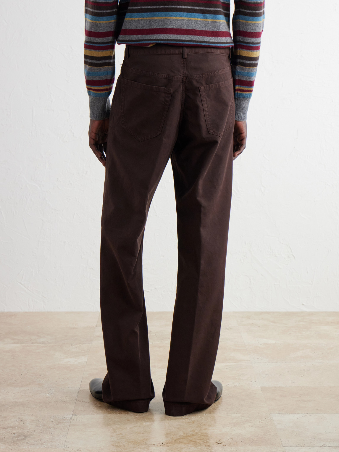 Straight-Leg Cotton Trousers