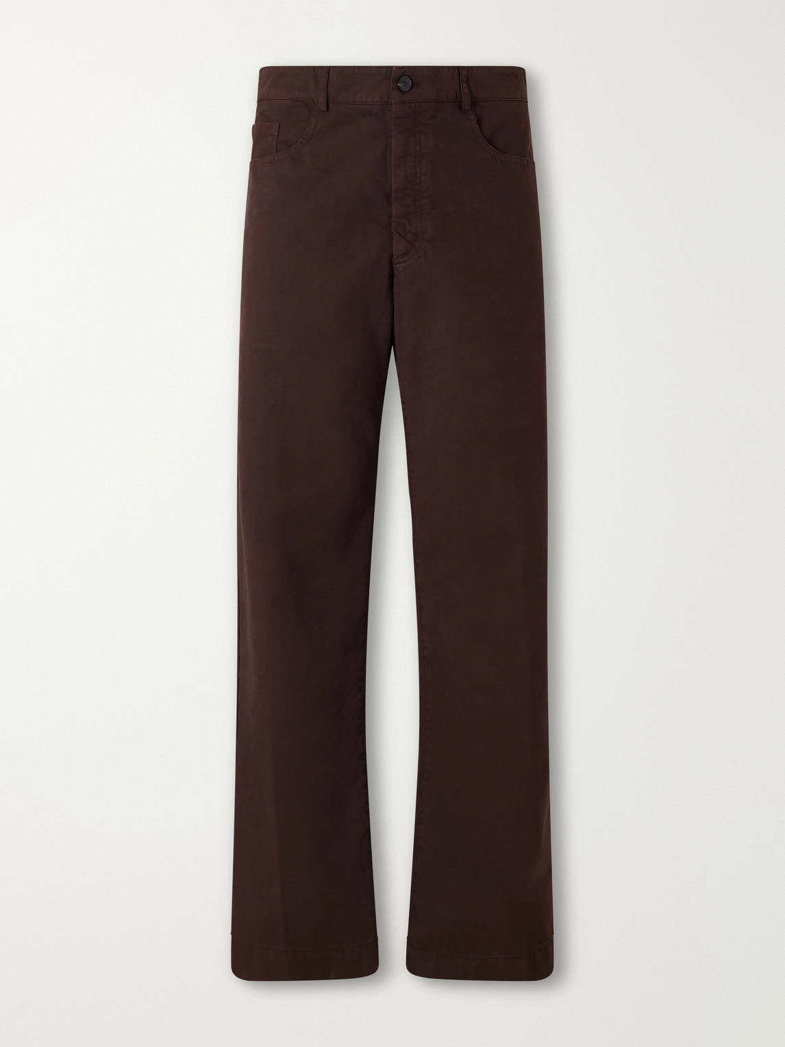Straight-Leg Cotton Trousers