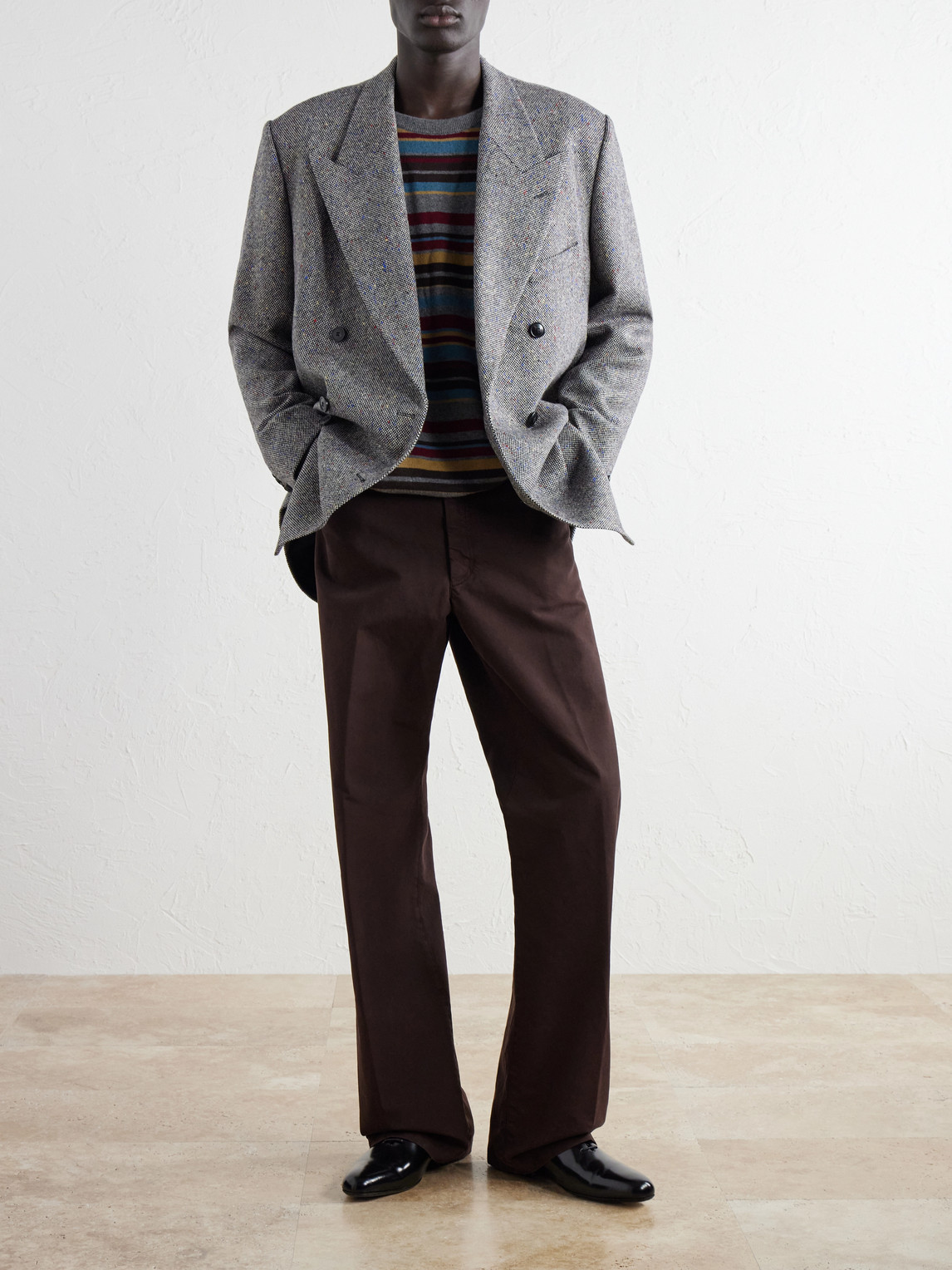 Straight-Leg Cotton Trousers