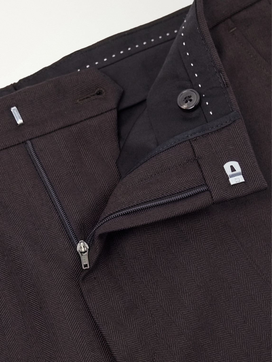 Panvel Straight-Leg Herringbone Wool Trousers