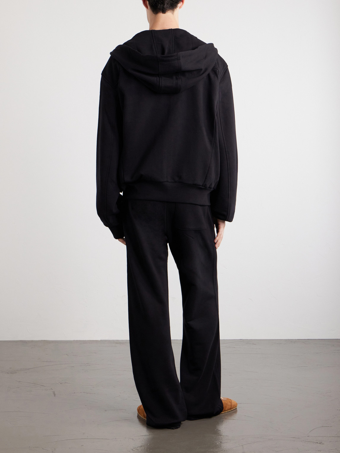Cotton-Jersey Zip-Up Hoodie