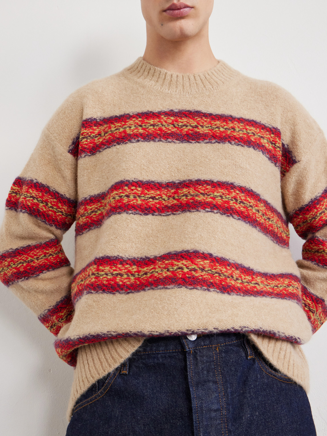 Master Striped Alpaca-Blend Sweater