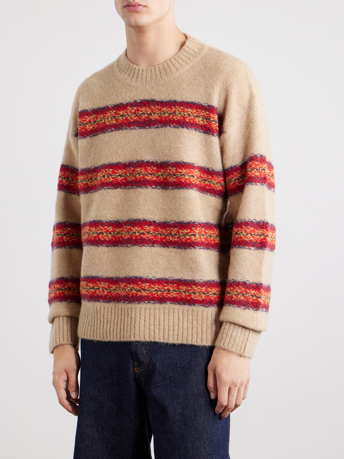 Master Striped Alpaca-Blend Sweater