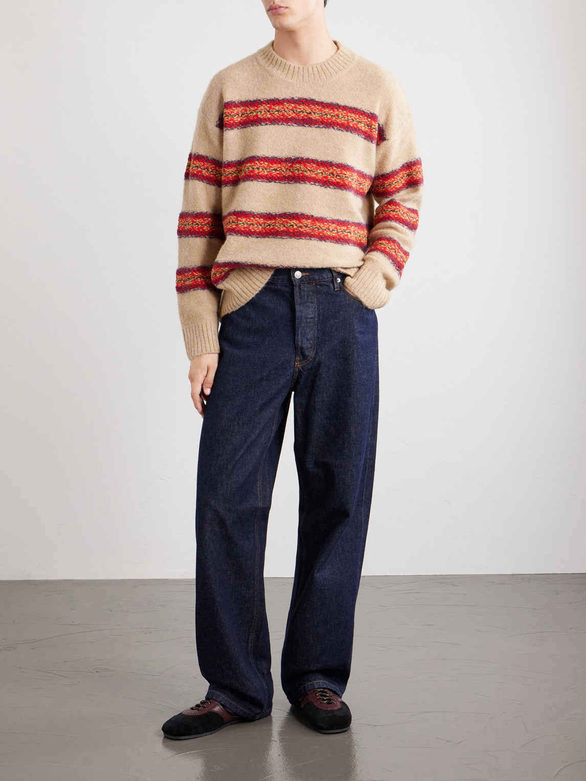 Master Striped Alpaca-Blend Sweater