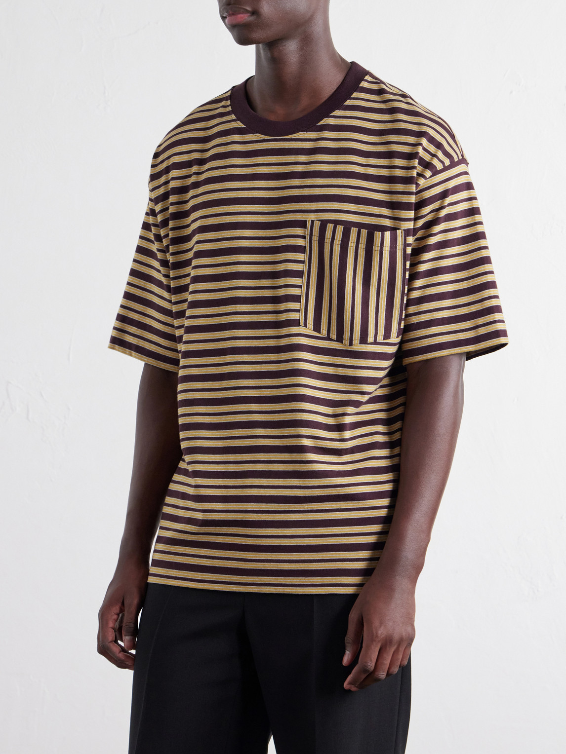 Striped Cotton-Jersey T-Shirt