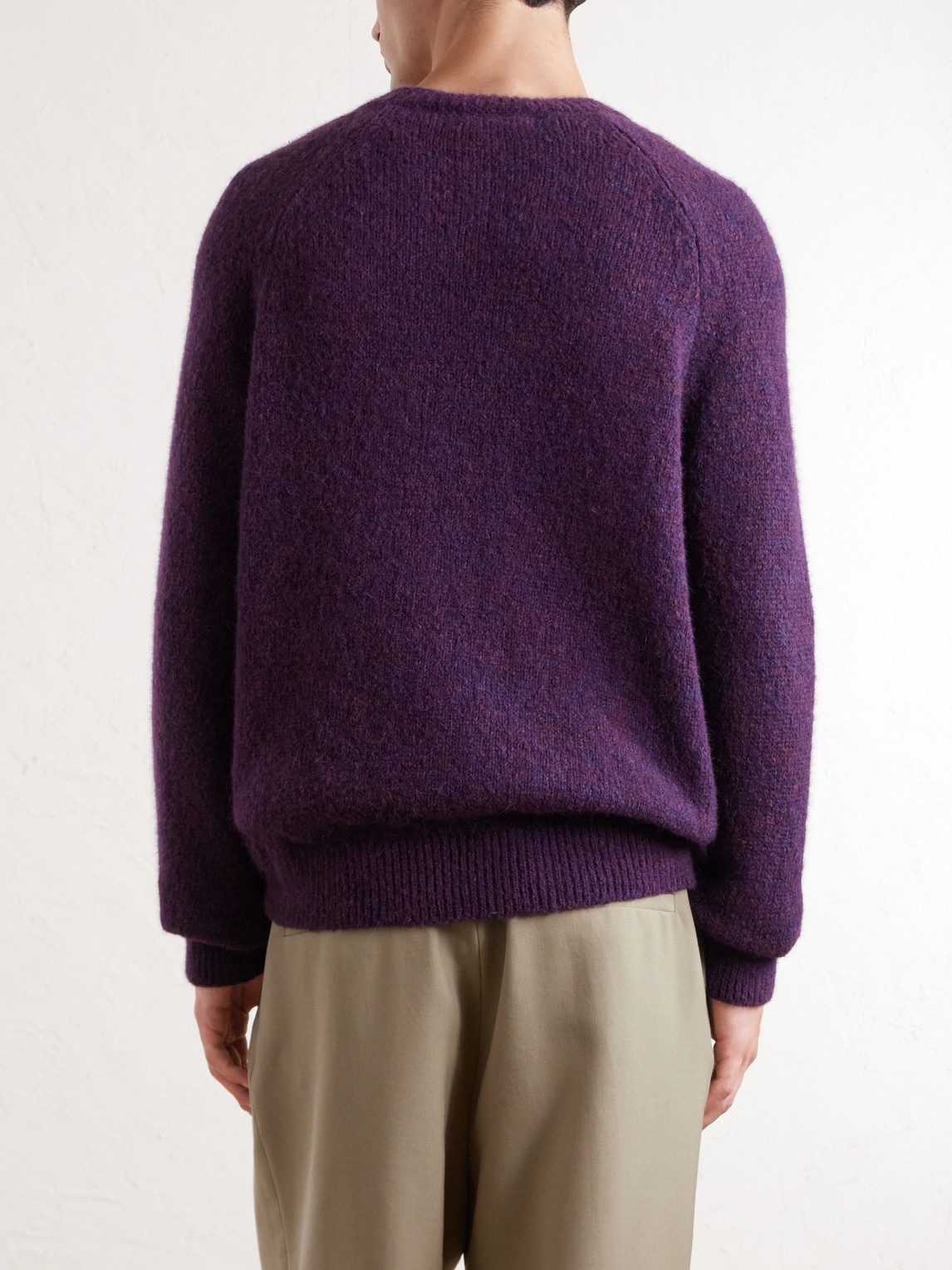 Brushed Alpaca-Blend Sweater