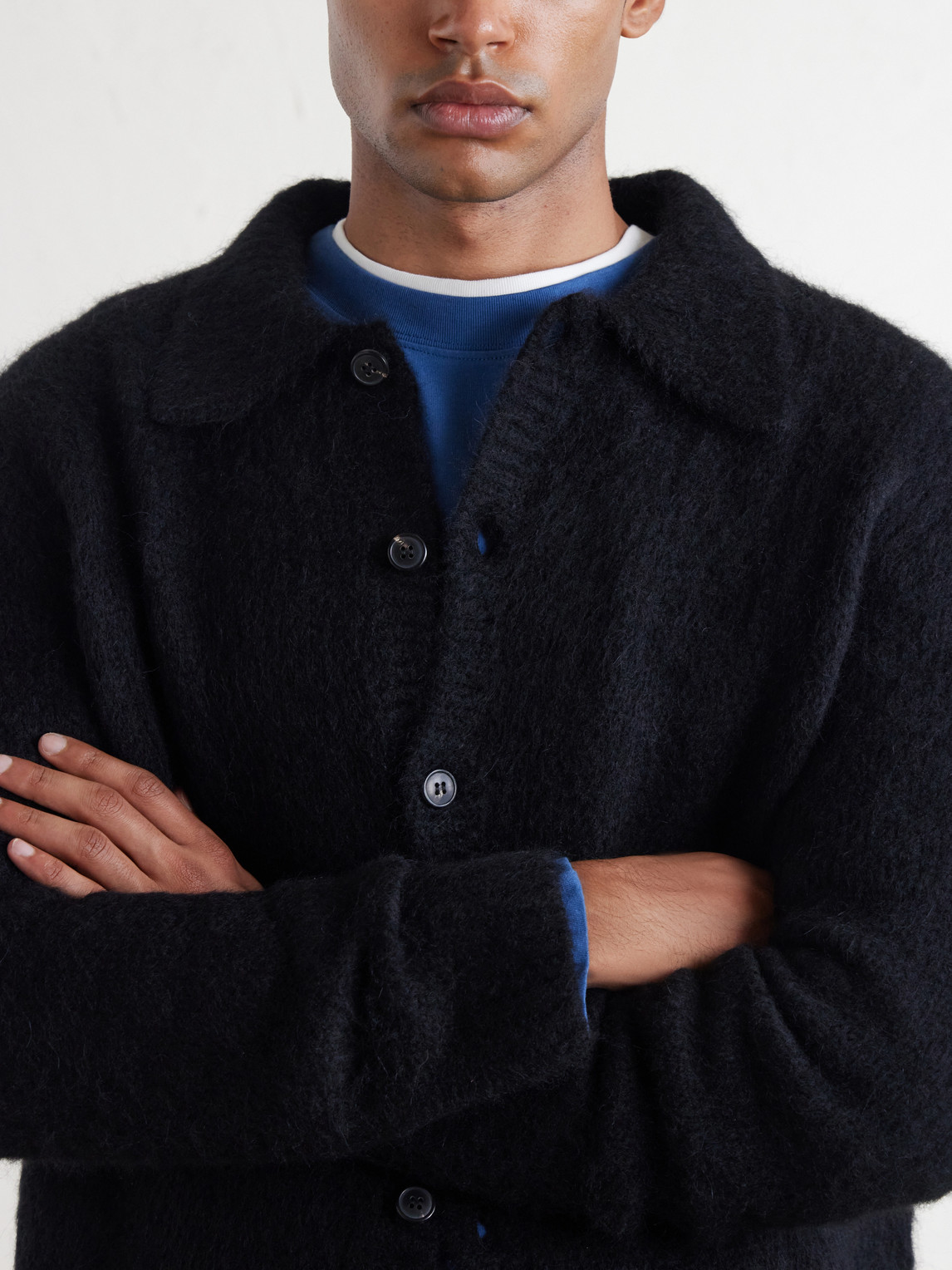 Mora Cropped Alpaca-Blend Cardigan