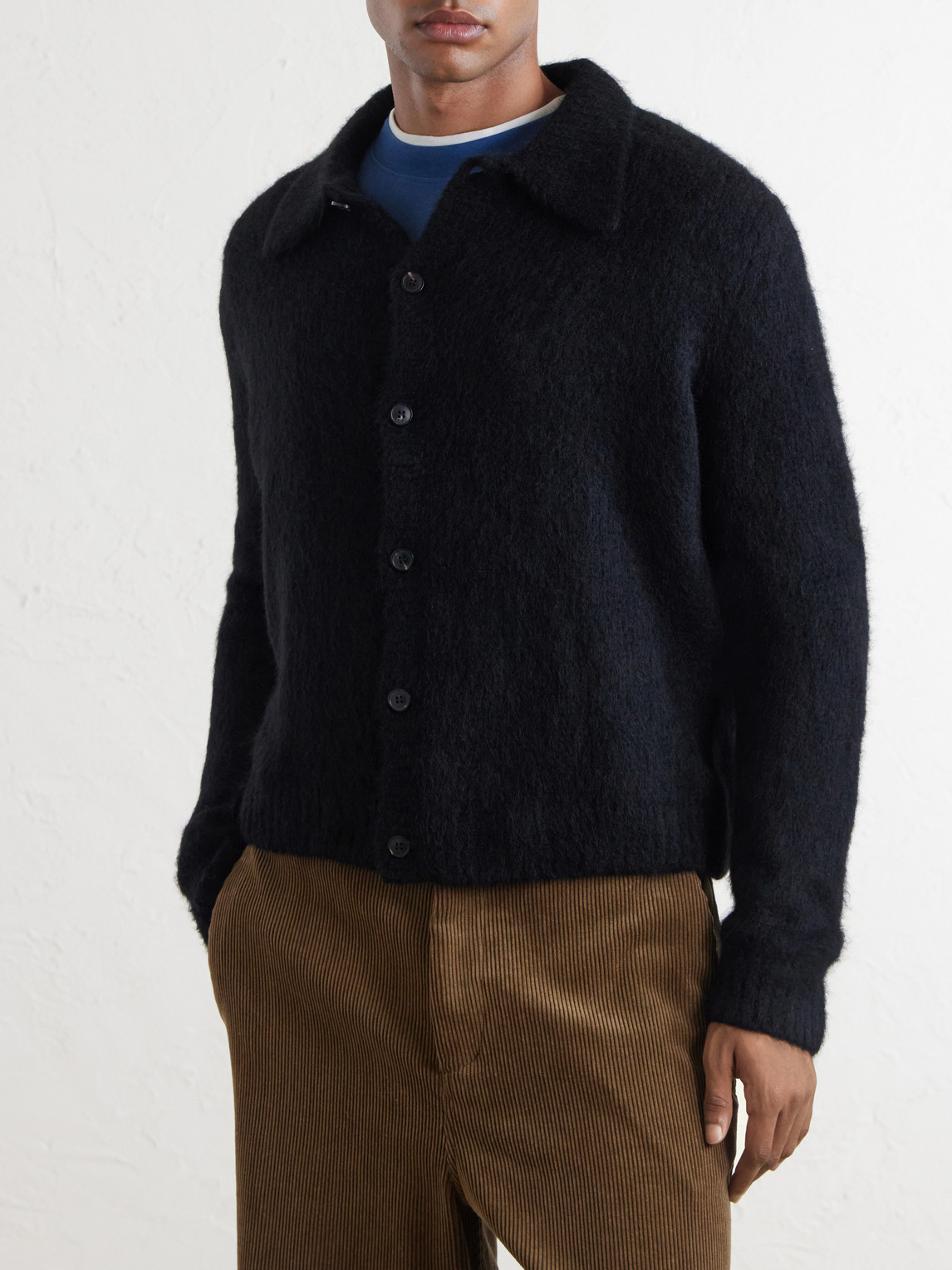 Mora Cropped Alpaca-Blend Cardigan