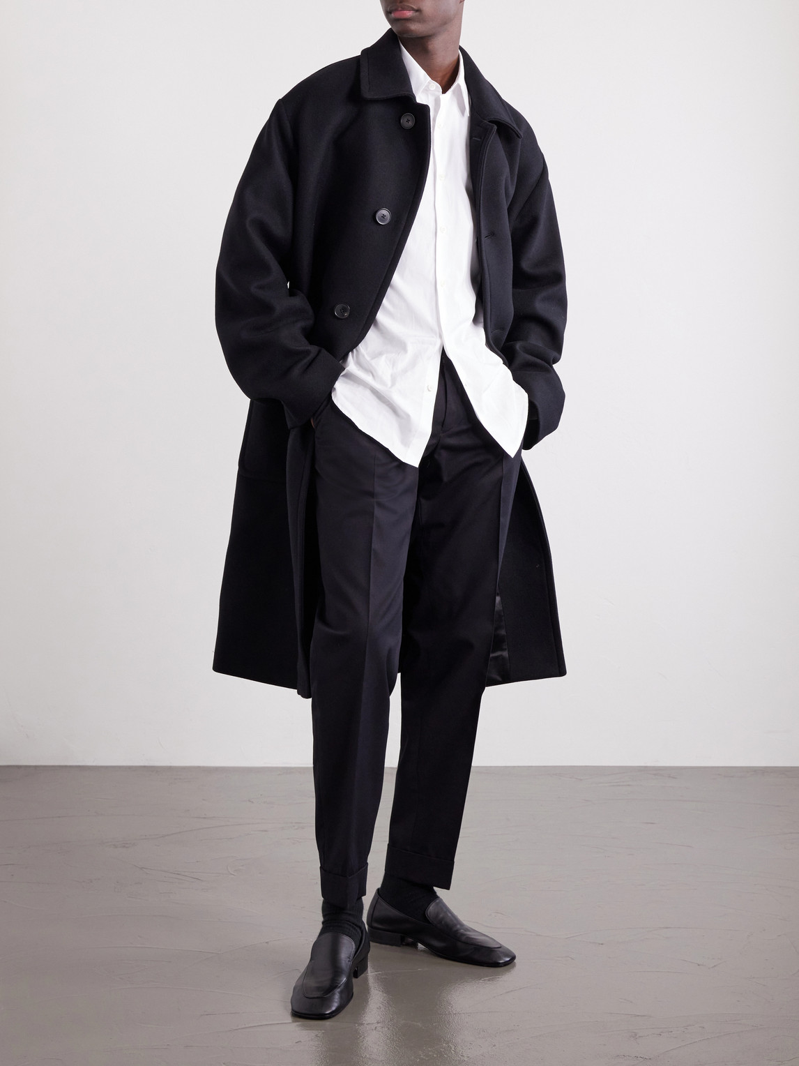 Philip Straight-Leg Cotton And Wool