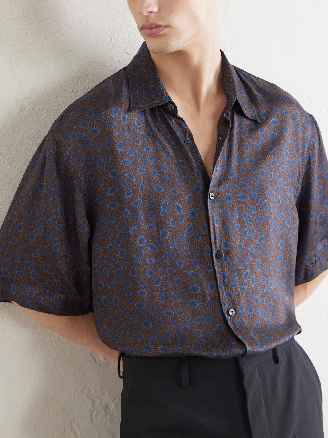 Camp-Collar Printed