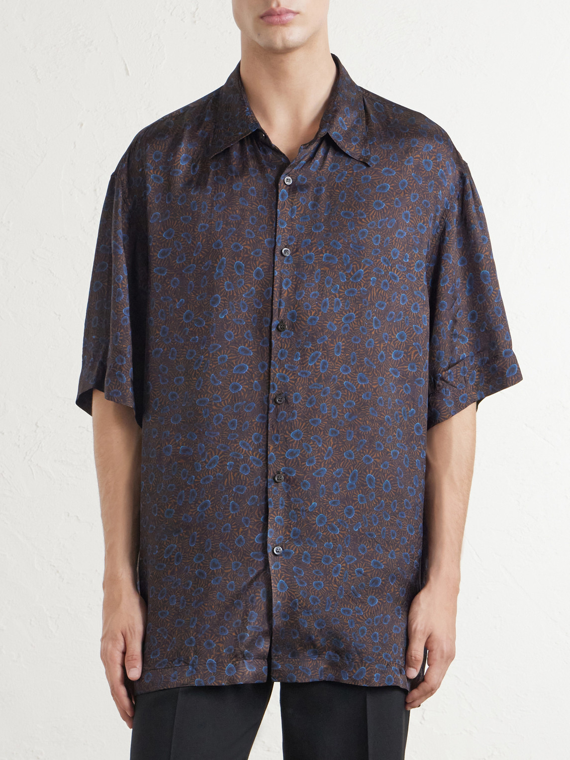 Camp-Collar Printed
