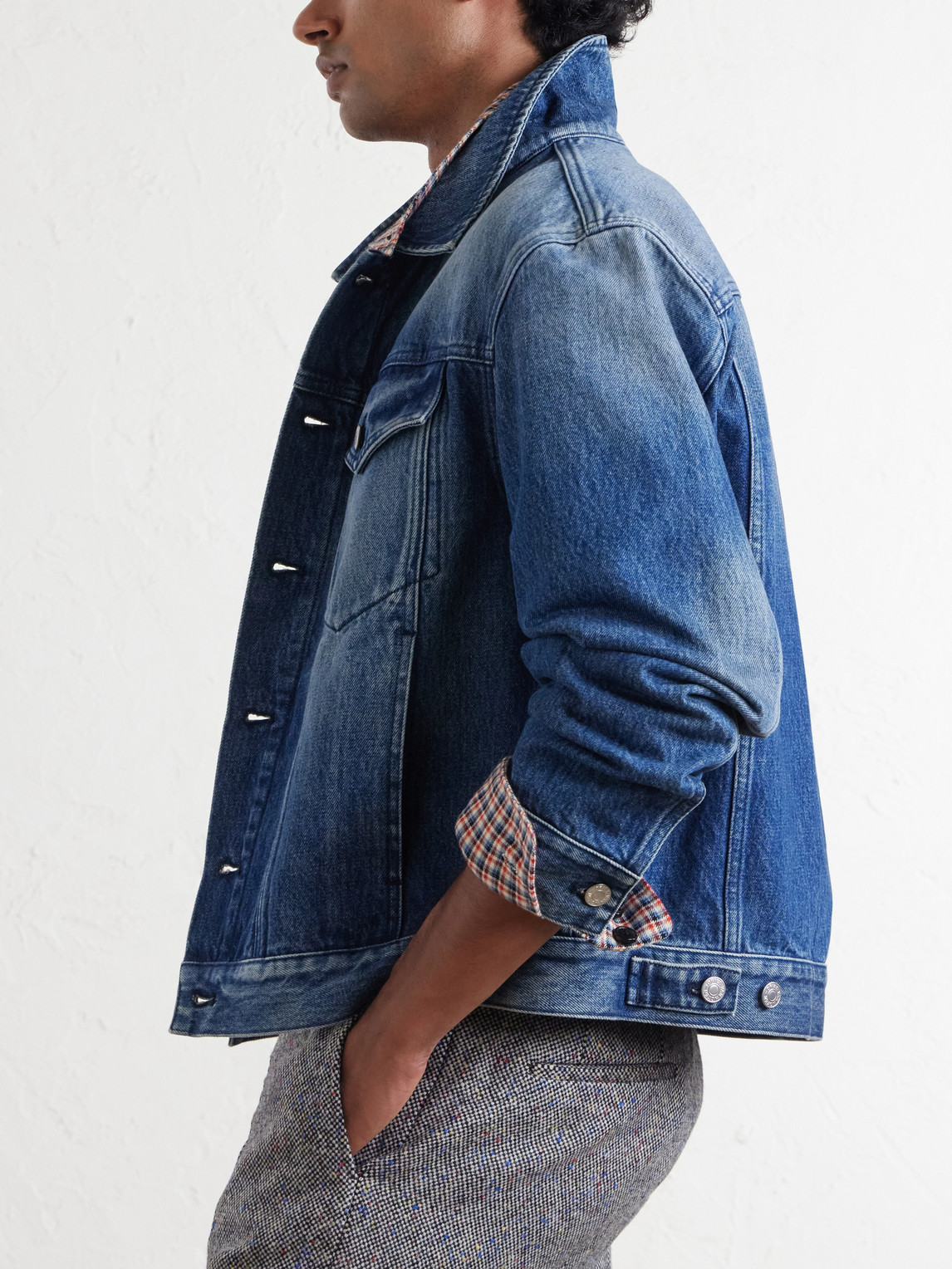Panelled Cotton-Denim Trucker Jacket